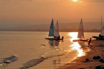 The end of a good day's sailing in Mounts Bay.