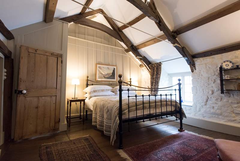 The main bedroom, full of old world charm.