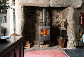 The wood-burner will keep you warm whatever the weather.