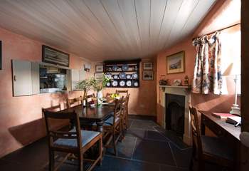 The dining-room is the ideal place for chatting about the day ahead and there's a handy hatch for food service.