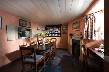 The dining-room is the ideal place for chatting about the day ahead and there's a handy hatch for food service.