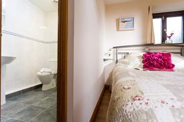 The bedroom is en suite.