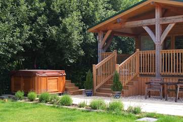 There is a wonderful hot tub to enjoy here.