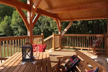 This verandah is built for relaxing on! It gets the evening sun - perfect.