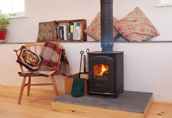 The welcoming wood-burner.