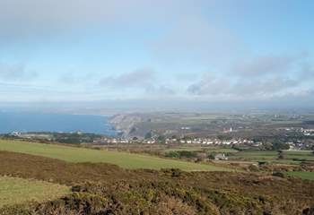 At the top of St Agnes Beacon the views up the coast beyond the village of St Agnes are breathtaking.