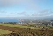 At the top of St Agnes Beacon the views up the coast beyond the village of St Agnes are breathtaking.