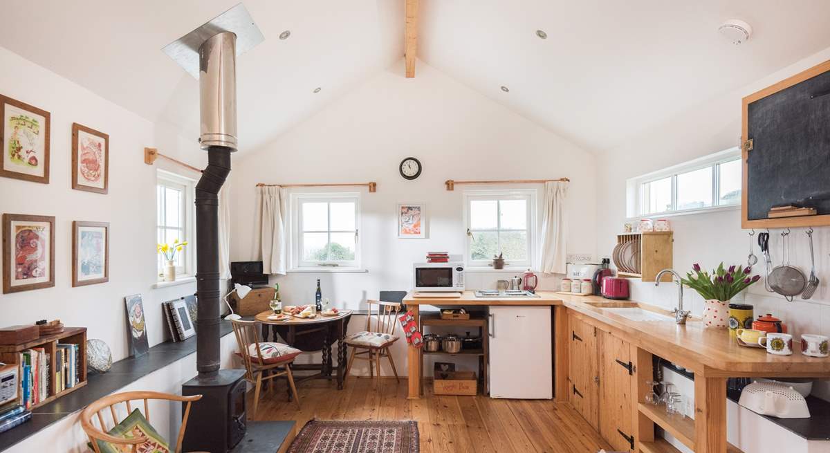 The first floor open plan living-room, snug and cosy whatever the weather!