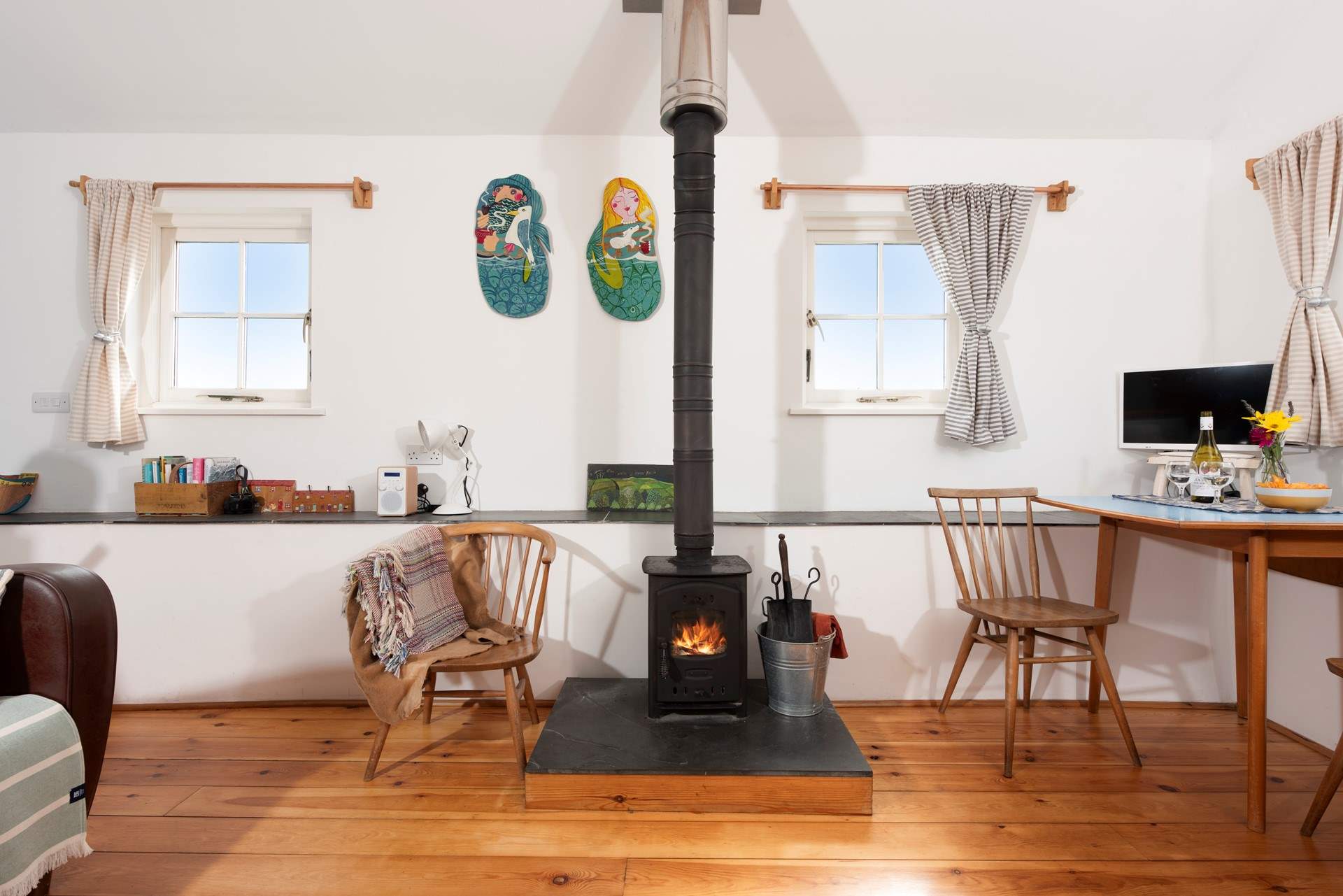 This little wood-burner will keep you snug and cosy.