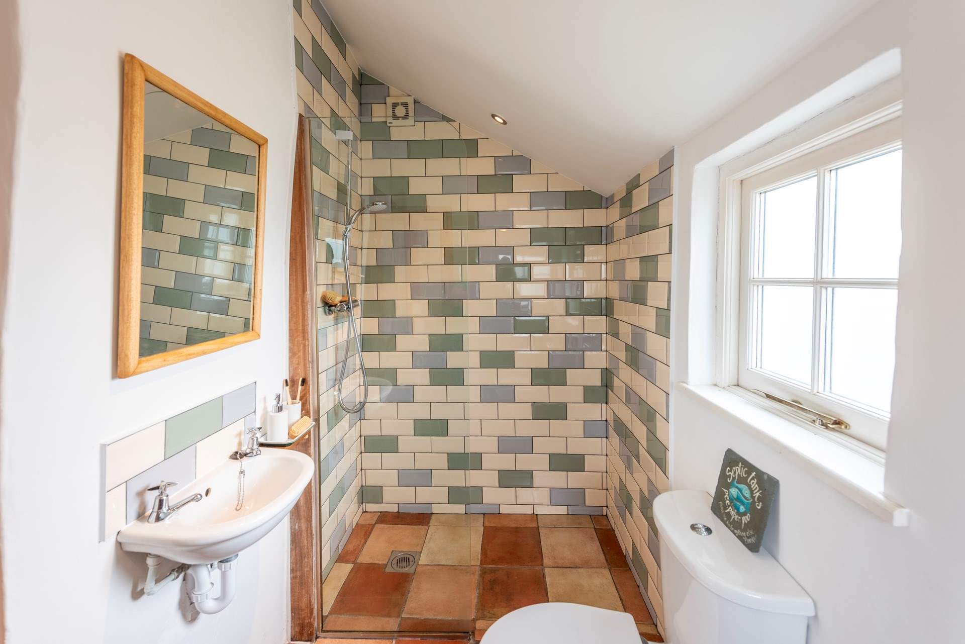 The shower room is lovely for washing your salty locks at the end of the day. 