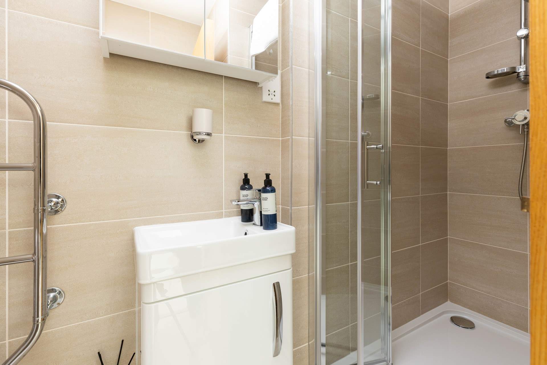 The shower-room, en suite to Bedroom 1.