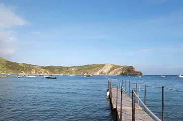 The beautiful natural harbour at Lulworth Cove is well worth a visit.