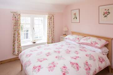 The double bedroom (Bedroom 2) is very pretty and looks out to the front of the cottage.