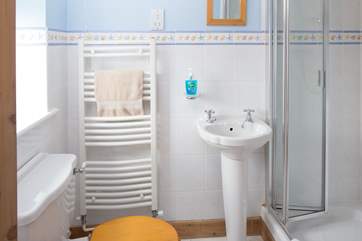 The en suite for the master bedroom with double shower cubicle.