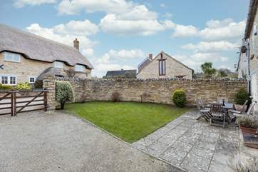Enjoy the enclosed garden.