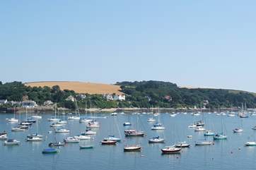There is a multitude of boats moored out on the water from spring to autumn, a wonderful view from the balcony.
