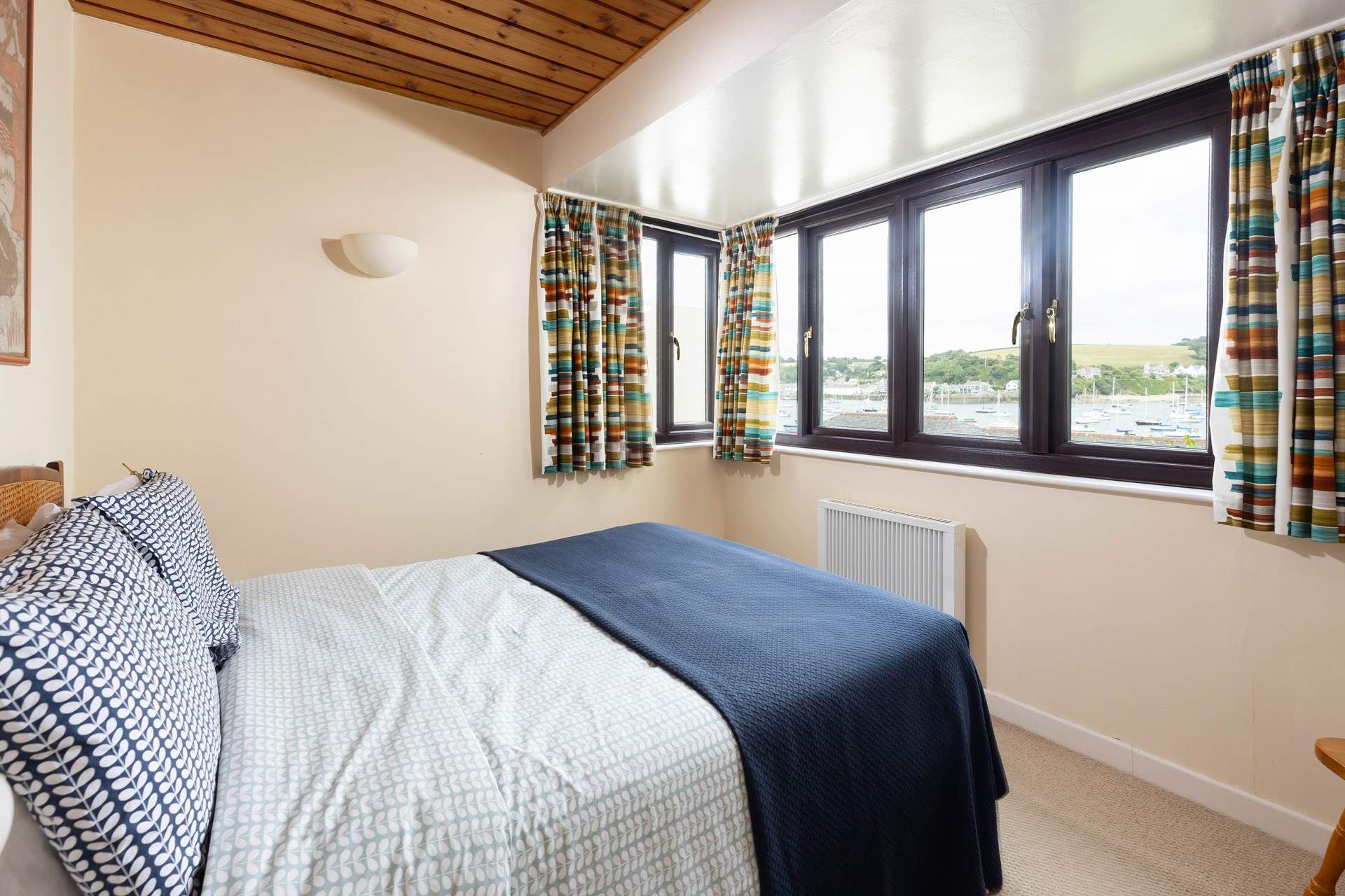 The main bedroom has the most tranquil outlook over Falmouth. 