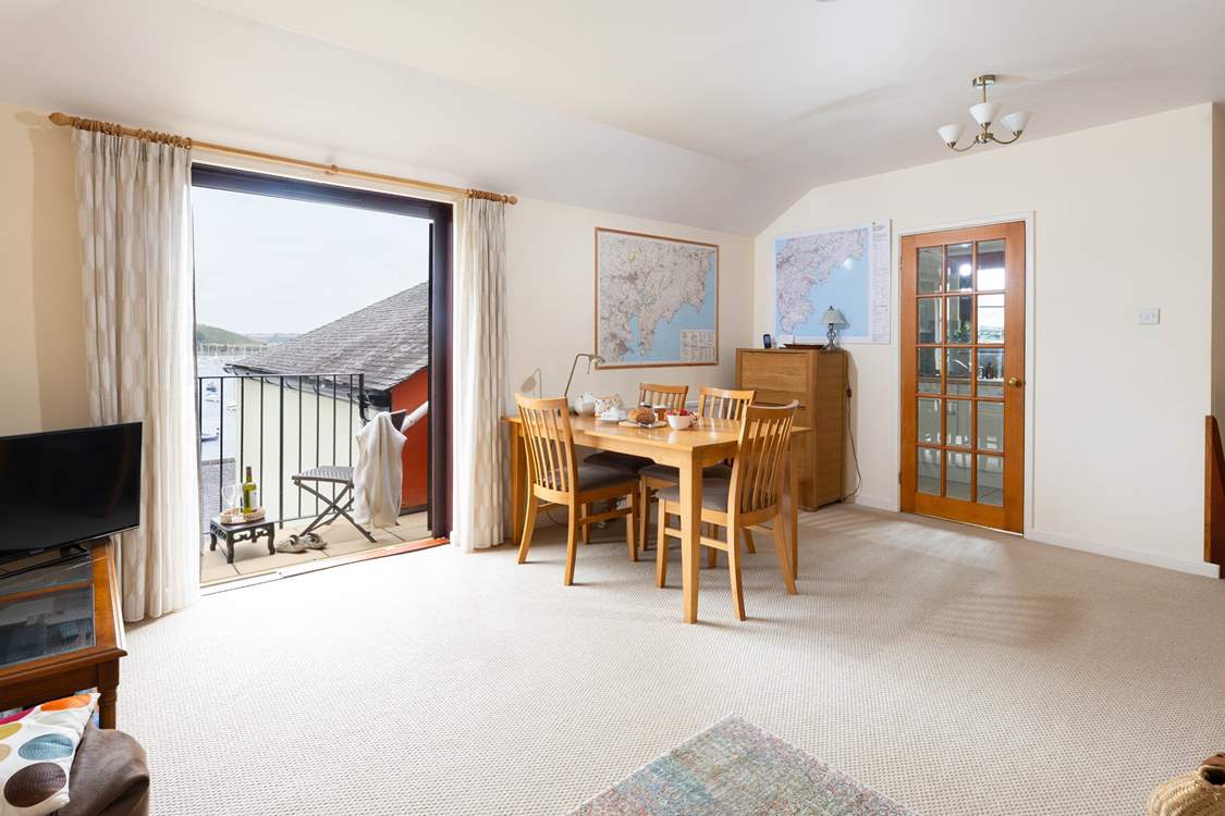 The open plan living space is lovely to spend time in together.