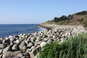 St Loy Cove, a short amble through the Boskenna Estate.
