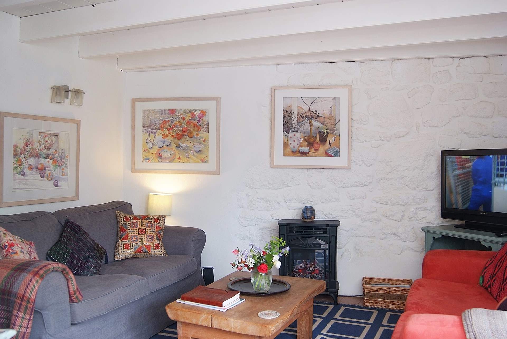 Two comfy sofas to snuggle into.