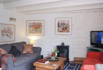 Two comfy sofas to snuggle into.