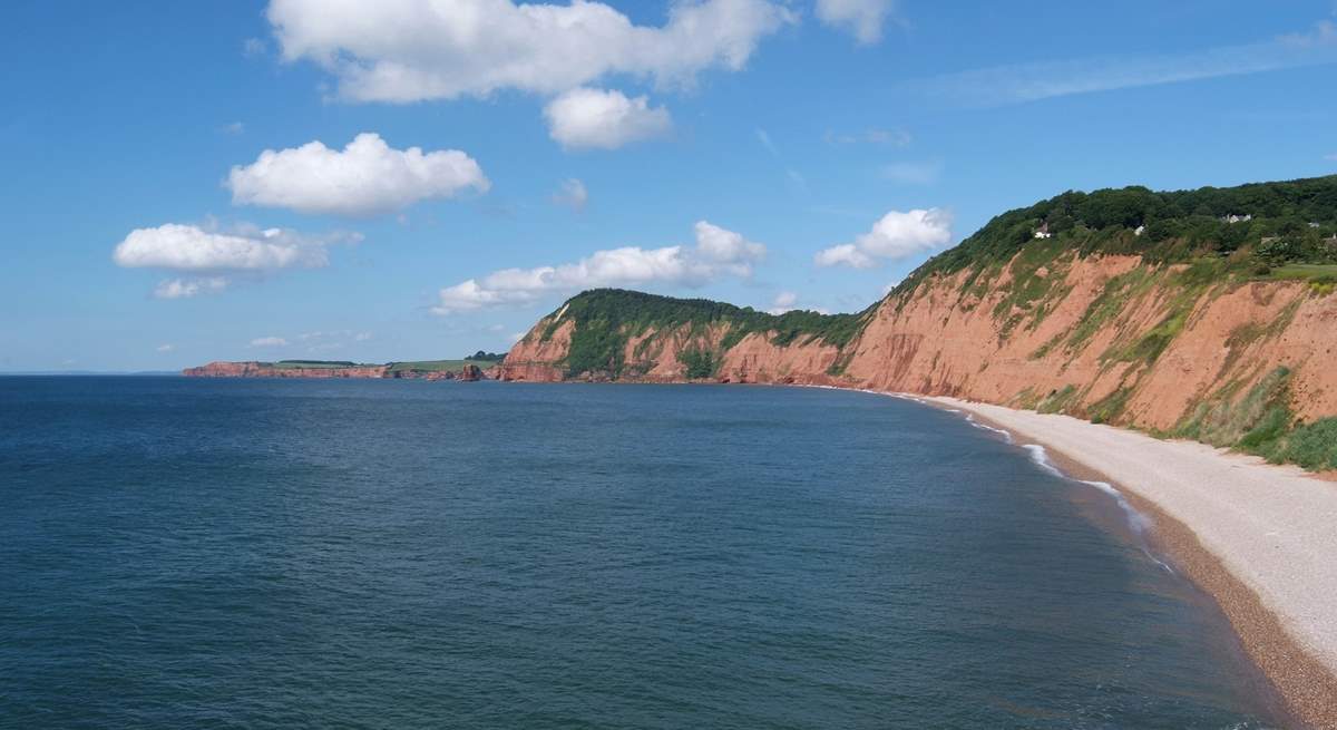 This is the start of the Jurassic Coast at Sidmouth, a short drive from the other side of Honiton.