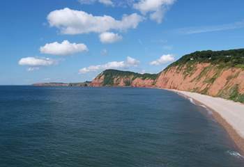 This is the start of the Jurassic Coast at Sidmouth, a short drive from the other side of Honiton.