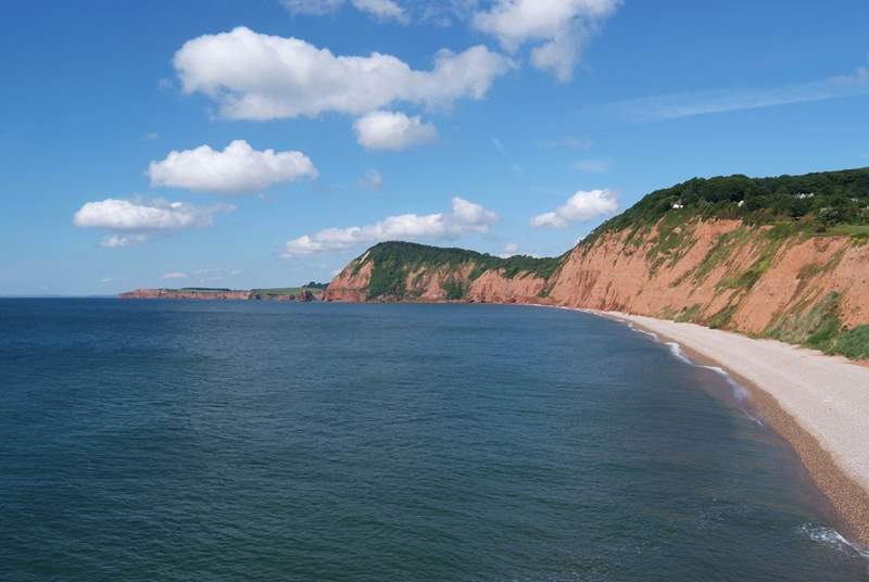 This is the start of the Jurassic Coast at Sidmouth, a short drive from the other side of Honiton.
