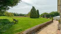 This is the view from the front of the Lodge - there are doors to the gardens from both the kitchen/dining-room and the living-room.