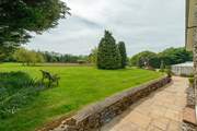 This is the view from the front of the Lodge - there are doors to the gardens from both the kitchen/dining-room and the living-room.