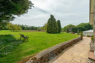 This is the view from the front of the Lodge - there are doors to the gardens from both the kitchen/dining-room and the living-room.