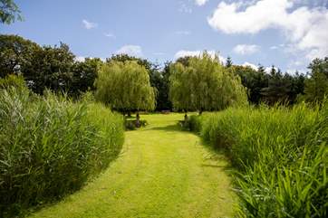 The gardens are bordered with trees, and there are ancient woodlands on the doorstep too.