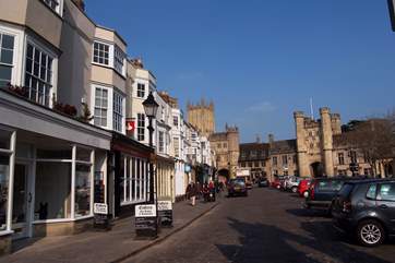 The historic Cathedral City of Wells makes a great outing.