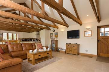 The door in this picture is from the parking-area. There is level access throughout the barn conversion.