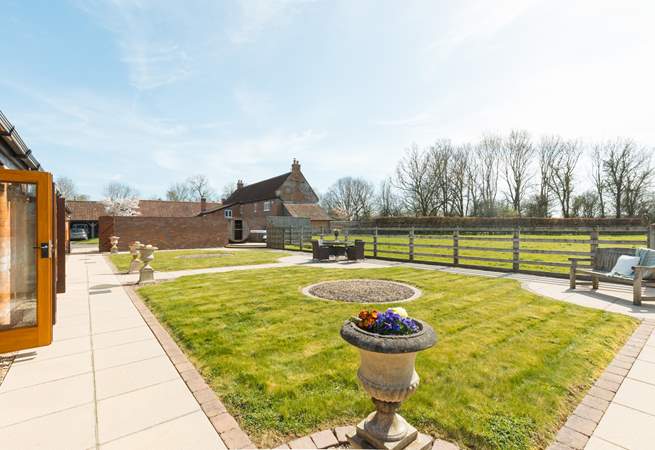 There is lots of space and the hot tub and sauna are just tucked at the far end in a quiet corner.