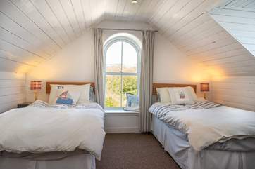 The twin bedroom on the first floor, please watch your head on the ceilings (Bedroom 3).