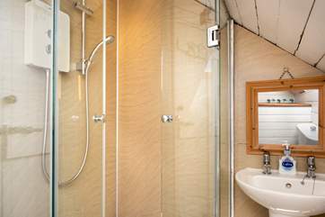 The small shower room on the first floor.
