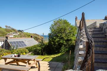 The patio at the front of the house is a real sun-trap.
