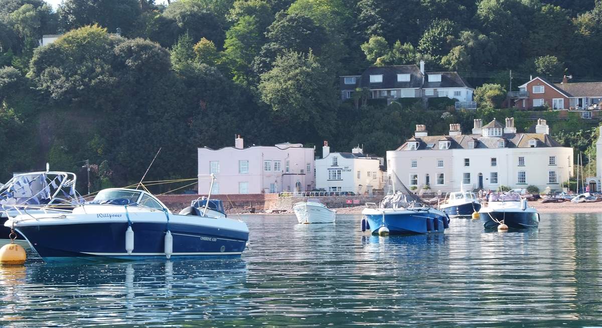 Bay Cottage (the detached middle property), from the water.