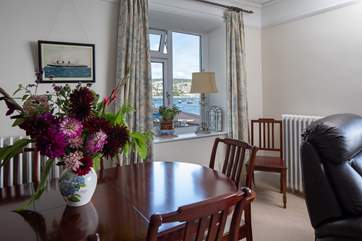 Even sitting at the dining-table allows you to soak up the water views (if you pick the right seat).