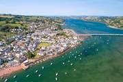 An aerial view of the very pretty Shaldon.