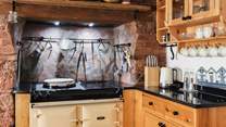 The kitchen has a fabulous electric AGA.