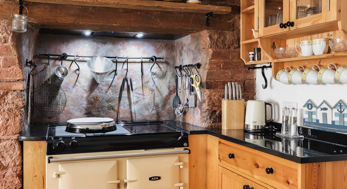 The kitchen has a fabulous electric AGA.