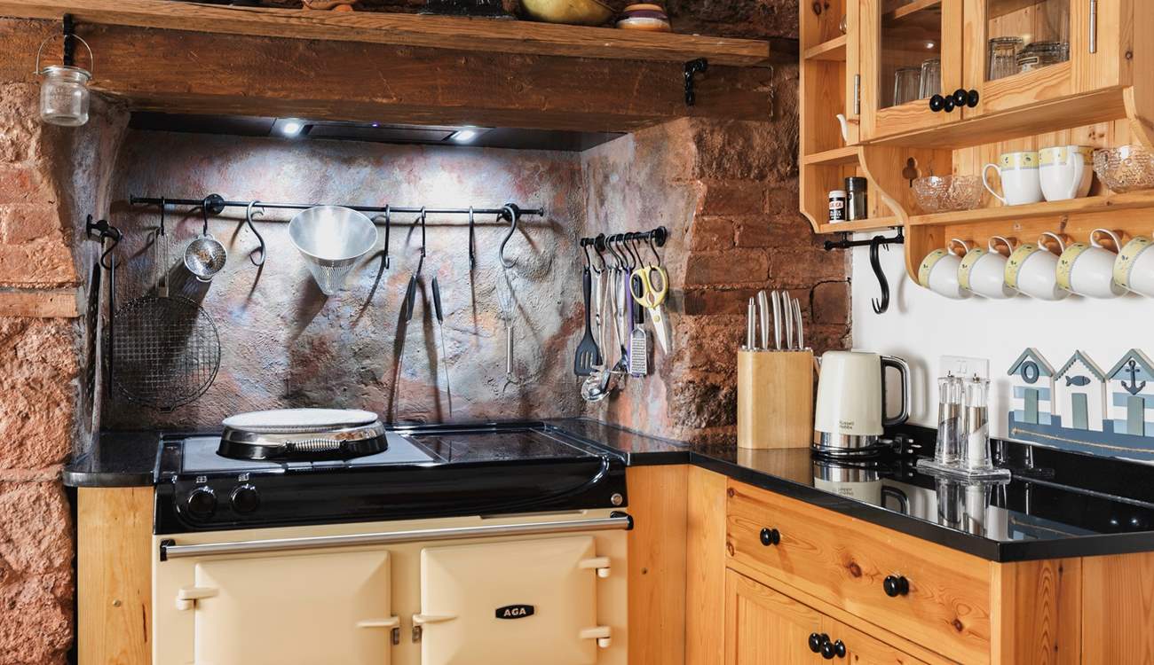 The kitchen has a fabulous electric AGA.