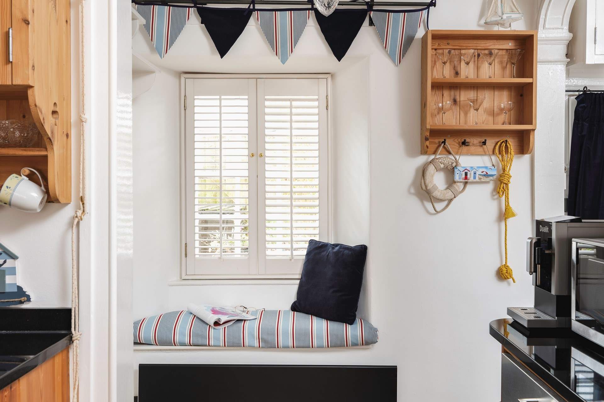 The nautical theme gives a nod to this special location.