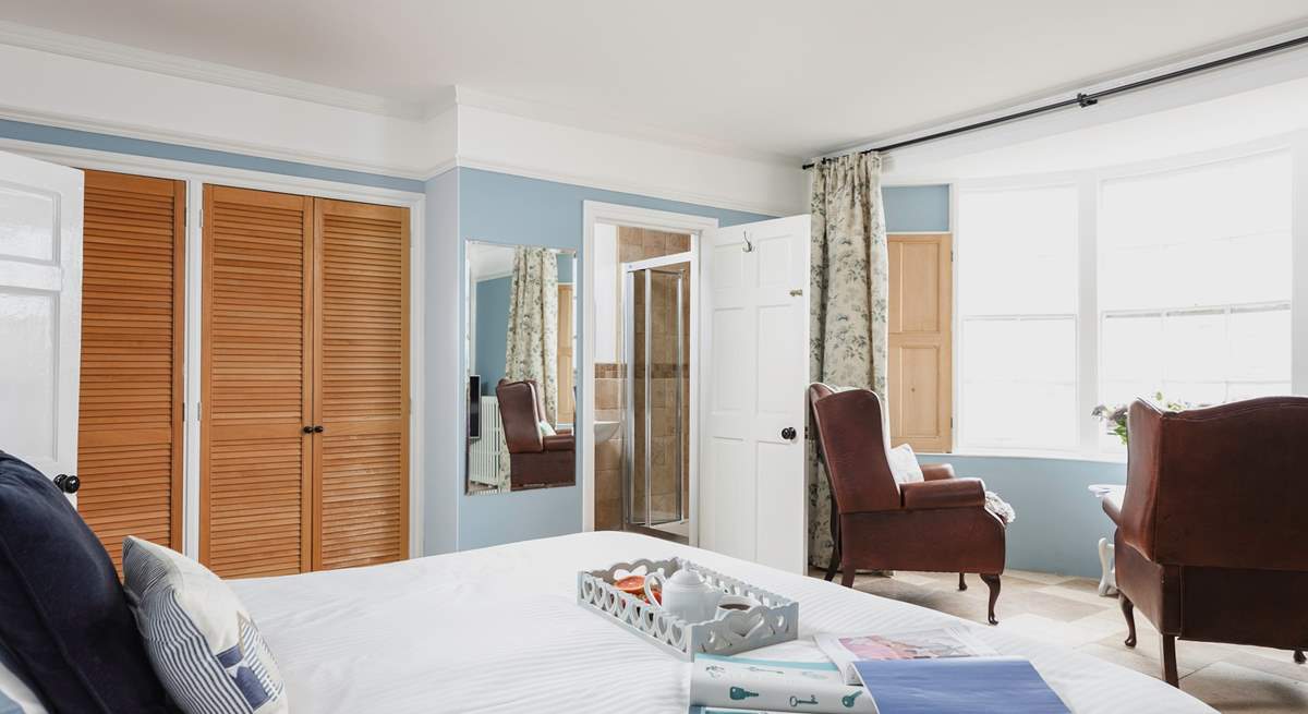 The ground floor bedroom has a handy en suite shower room.