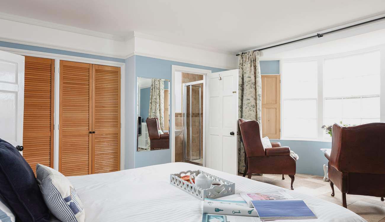The ground floor bedroom has a handy en suite shower room.