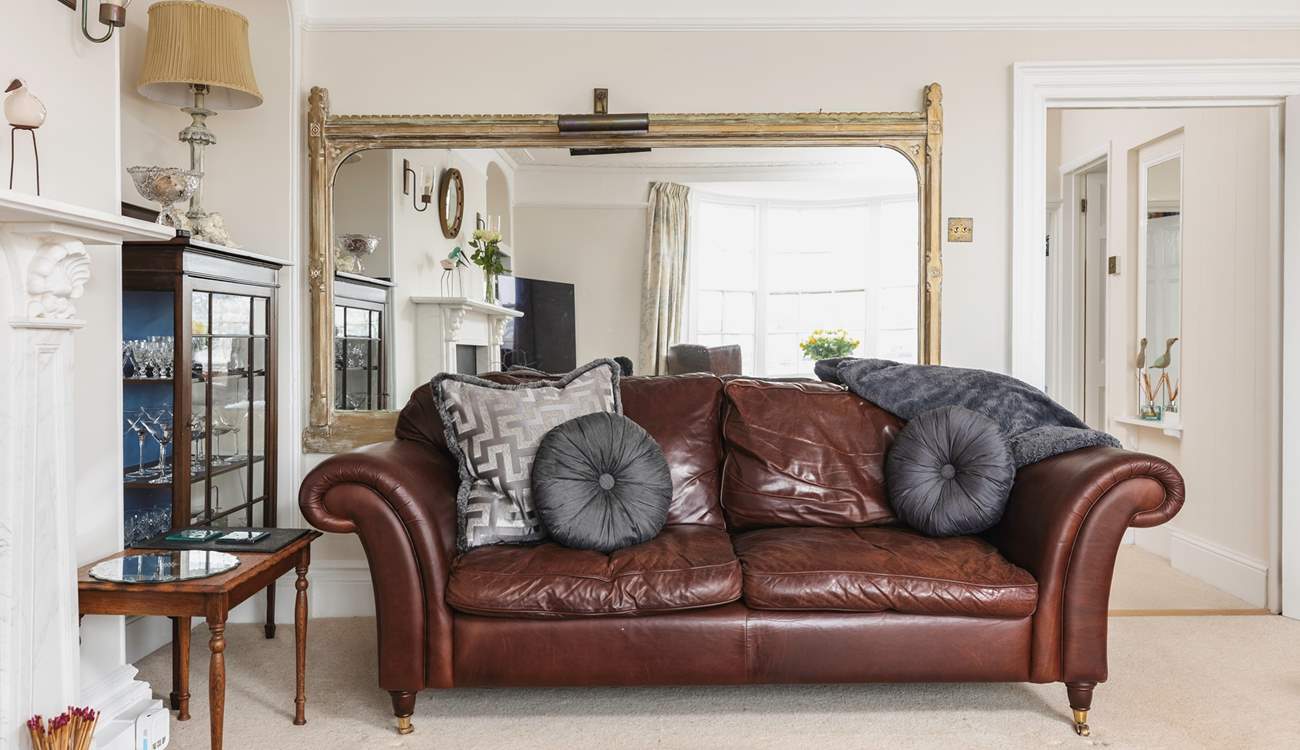 The first floor sitting-room is elegantly styled.