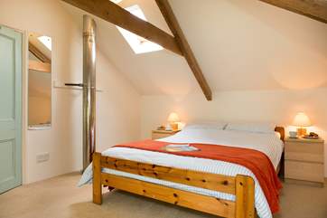 The flue from the wood-burner goes up through the double bedroom making it warm and cosy. Please mind your head on the low beams.