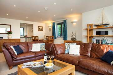 The open plan living space has plenty of room to relax.